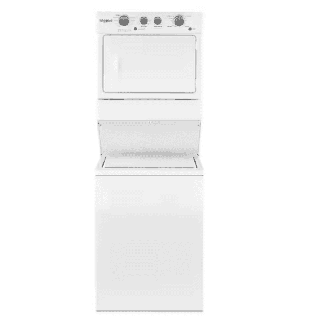 Whirlpool WETLV27HW 3.5 cu. ft. Stacked Washer and Electric Dryer with 9-Wash Cycles and Auto Dry in White