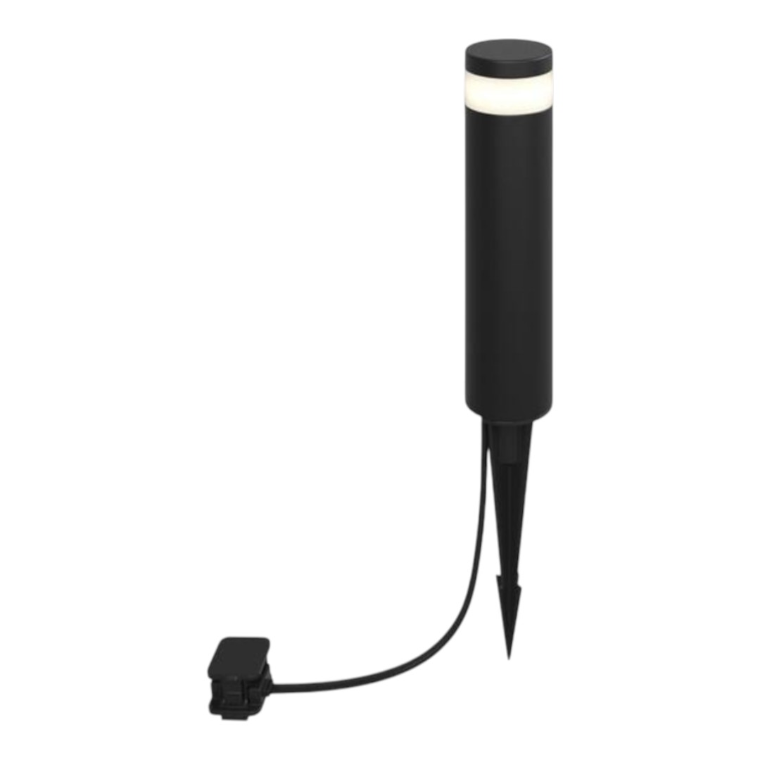 Artika 8BOL-SWLV-HD2BL Swirl Low Voltage Black 150 Lumens Hardwired Integrated LED Modern Exterior Garden and Pathway Bollard-Light