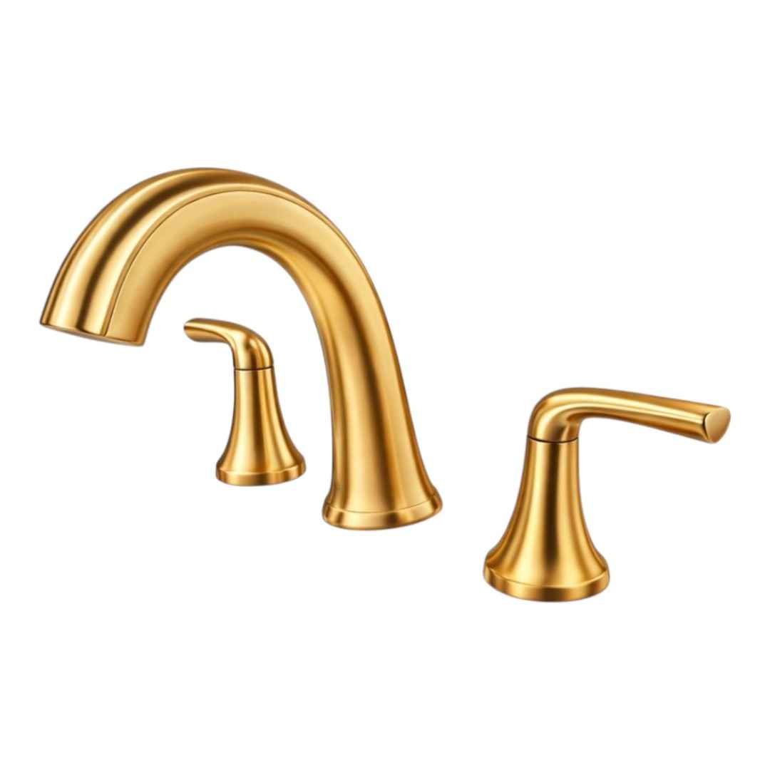 LF-049-LRBG 8 in. Widespread Double-Handle Bathroom Faucet in Brushed Gold