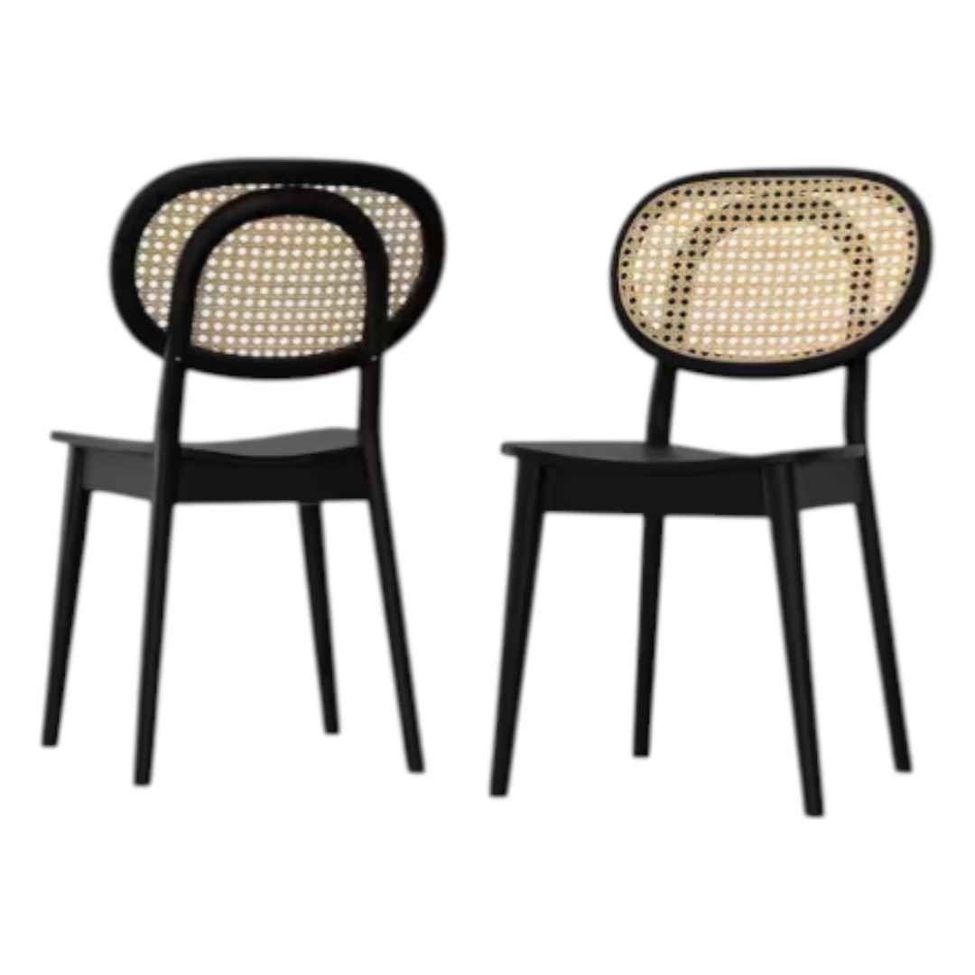 Simpli Home AXCRACDC-BL Rachel Black Dining Chair (Set of 2)