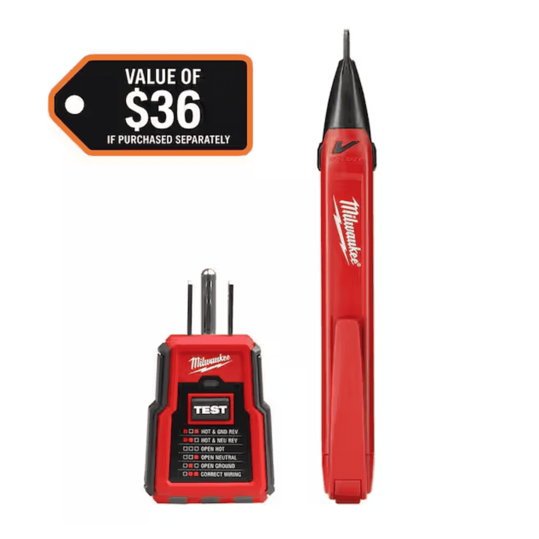 Milwaukee 2226-20 Non-Contact Voltage and GFCI Receptacle Premium Test Kit