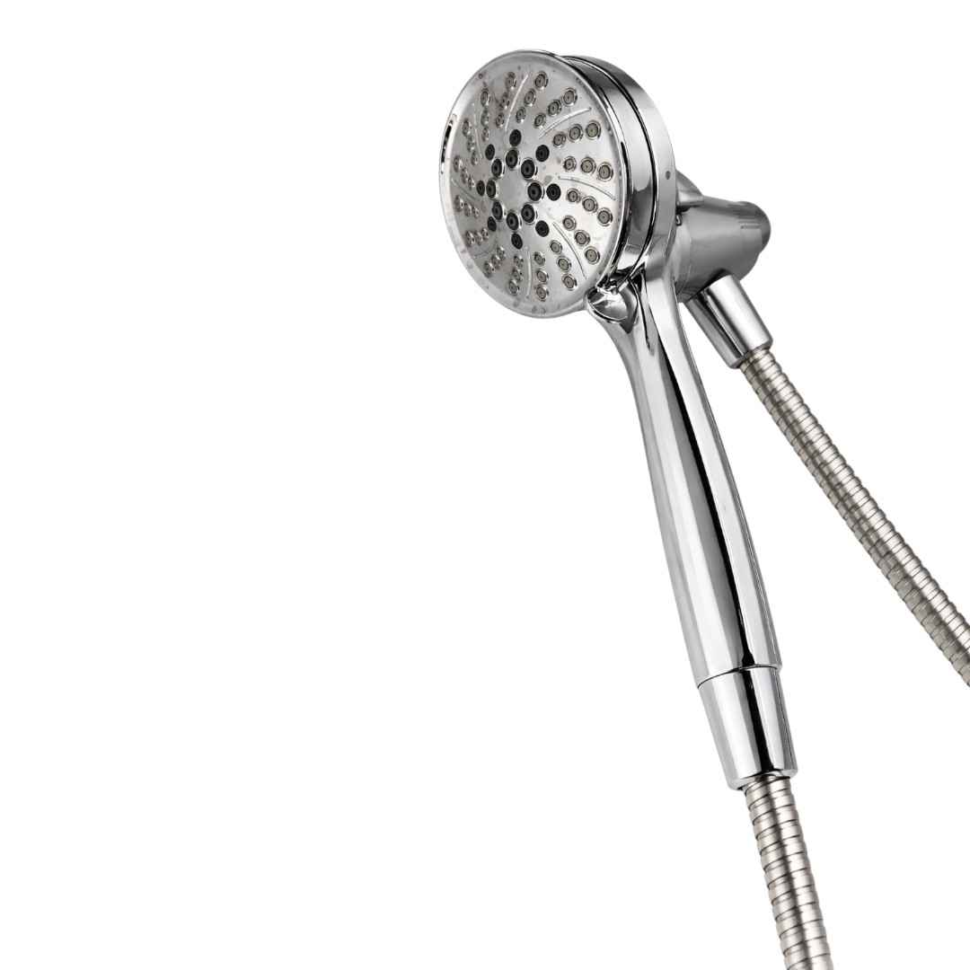 26000 6-Spray Wall Mount Handheld Shower Head in Chrome