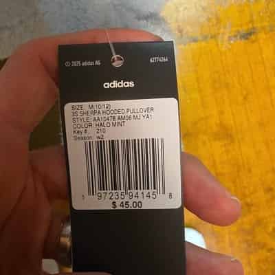 adidas-sherpa-hoodie-pullover-halo-mint-3-stripe-fleece-womens-m-10-12-nwt