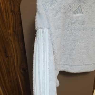 adidas-sherpa-hoodie-pullover-halo-mint-3-stripe-fleece-womens-m-10-12-nwt