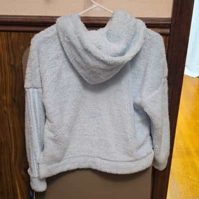 adidas-sherpa-hoodie-pullover-halo-mint-3-stripe-fleece-womens-m-10-12-nwt