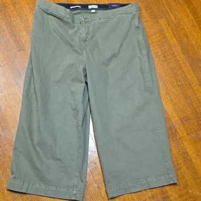 Ava & Viv Women's Plus Size Wide Leg High-Rise Stretch Green Pants SZ 24