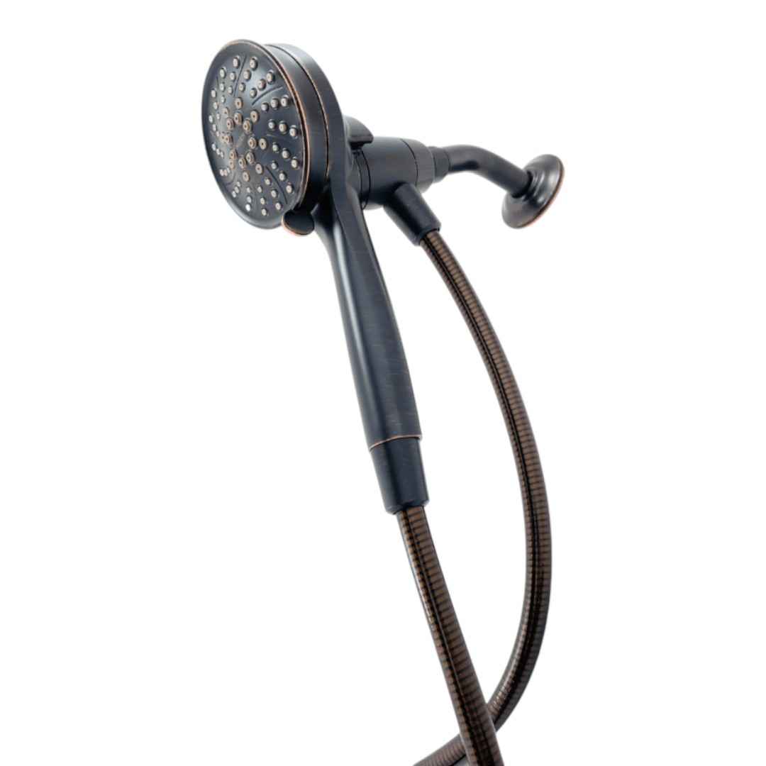 26000BRB 6-Spray Single Wall Mount 3.75 in. Handheld Adjustable Shower Head in Bronze