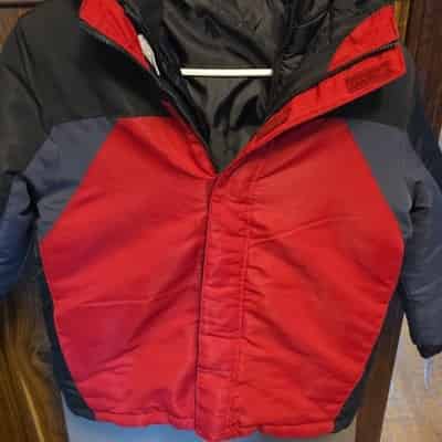 falls-creek-unisex-kids-3-in-1-jacket-red-black-gray-hooded-zip-l-10-12
