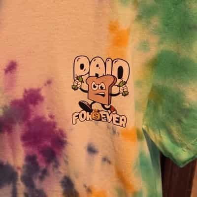 gildan-ultra-cotton-tie-dye-paid-forever-bread-graphic-print-mens-t-shirt-m