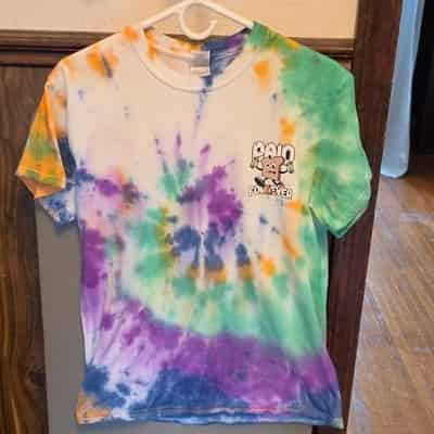 Gildan Ultra Cotton Tie-Dye Paid Forever Bread Graphic Print Men's T-Shirt M