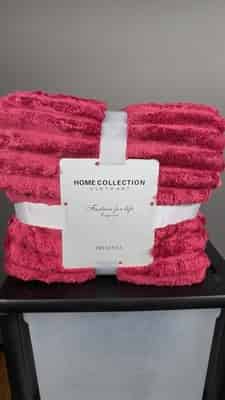 Home Collection Cloth Art Pink Solid Color Rectangular Blanket