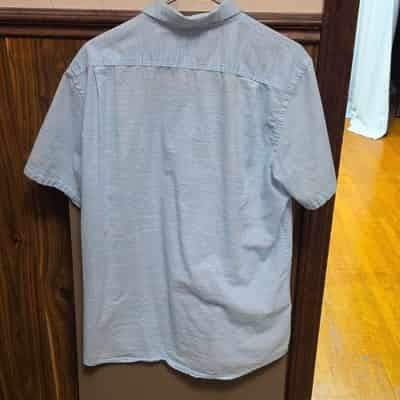 izod-saltwater-mens-light-blue-white-striped-short-sleeve-button-up-shirt-xl