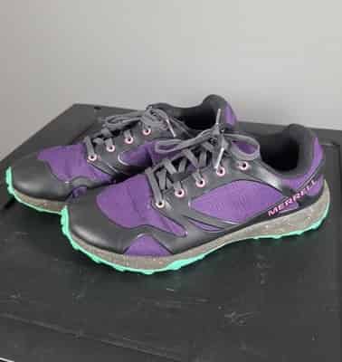 Merrell Purple Black Green Breathable Trail Running Shoes MK16259