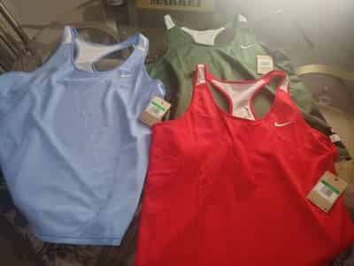 Nike Women's Racerback Athletic Tank Tops Red Green Blue Size L Sleeveless