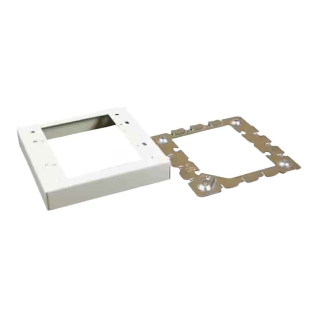 Legrand V5747-2 Wiremold 500 and 700 Series Metal Raceway 1-3/8 in. Deep 2-Gang Electrical Box, Ivory