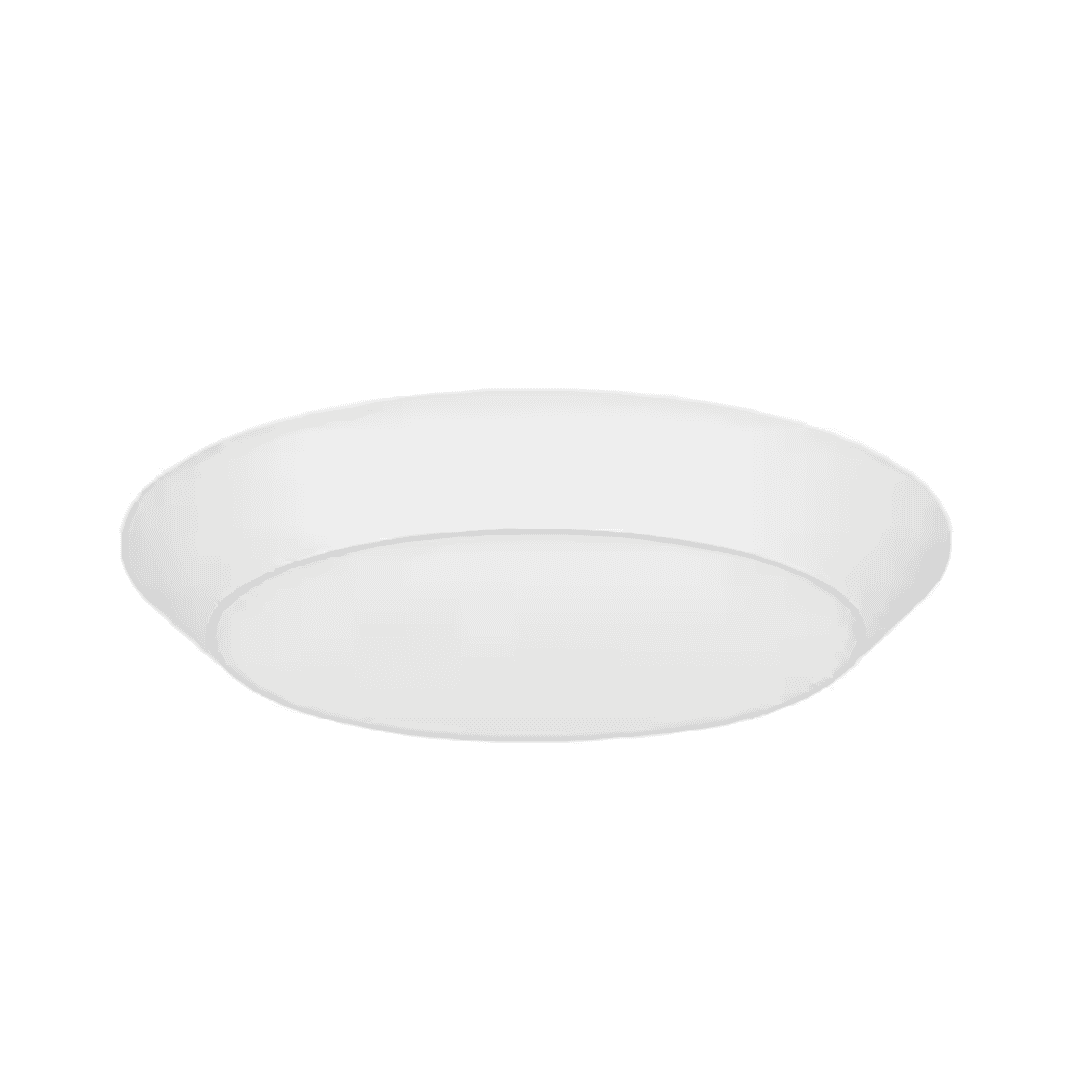 Commercial Electric C01008401A 11.5 in. Twist Lift Round LED Flush Mount with Night Light and Extra Black Trim 1800 Lumens Adjustable CCT