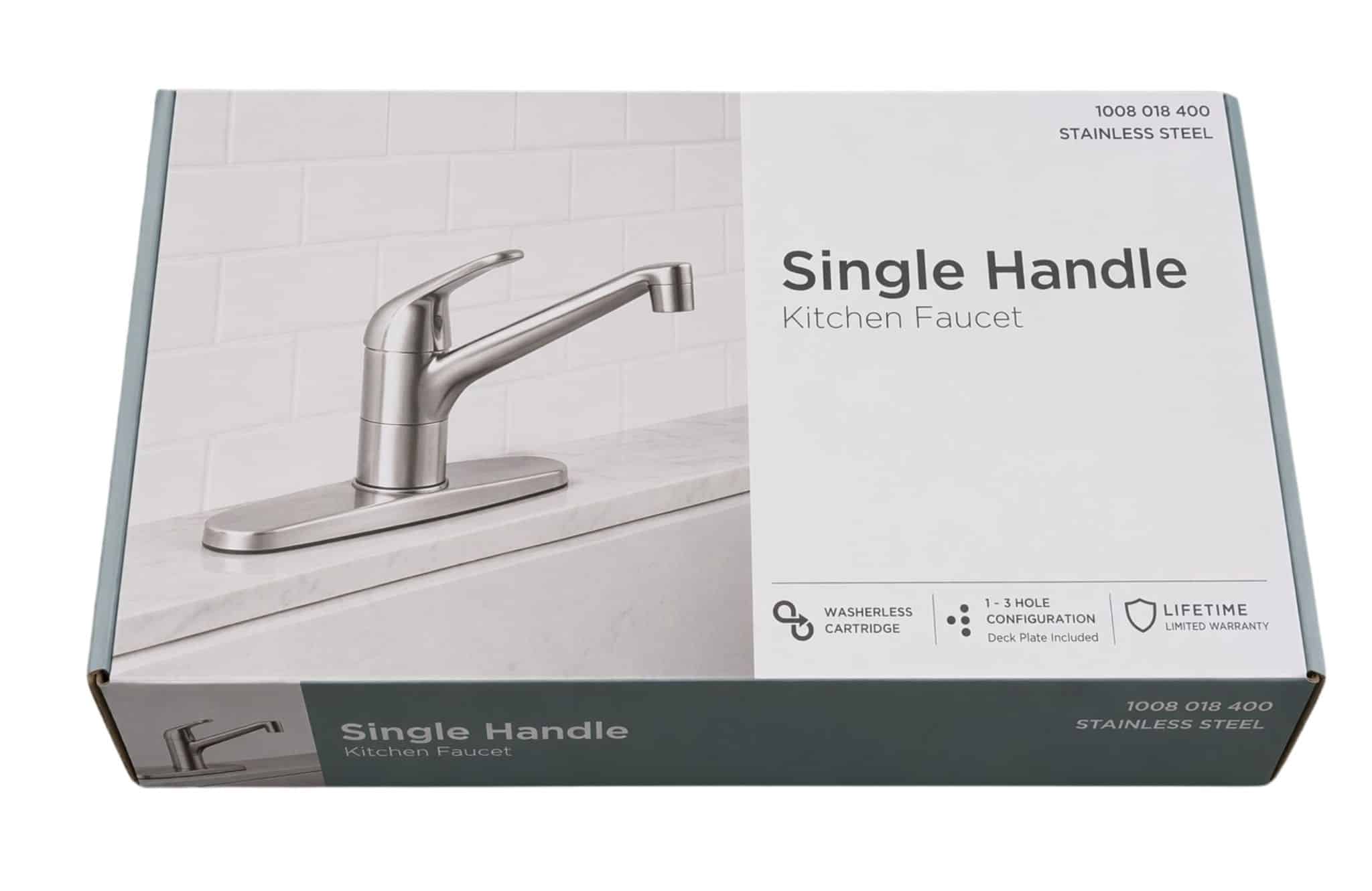 Glacier Bay 1008 018 400 Single-Handle Standard Kitchen Faucet in Stainless Steel
