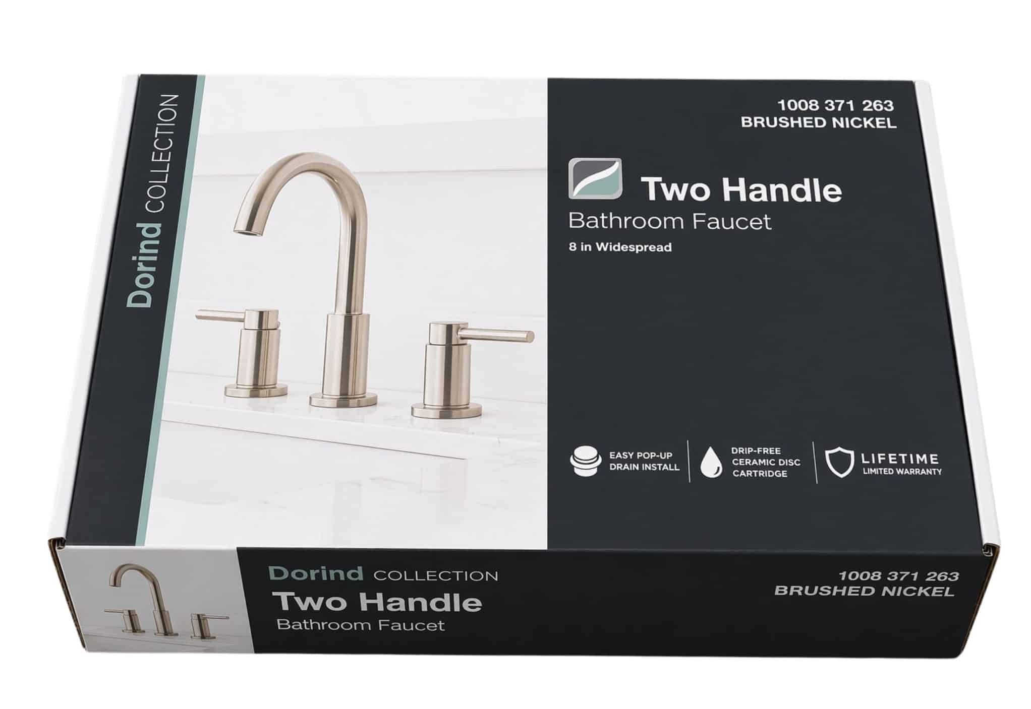 1008 371 263 8 in. Widespread Double-Handle High-Arc Bathroom Faucet in Brushed Nickel