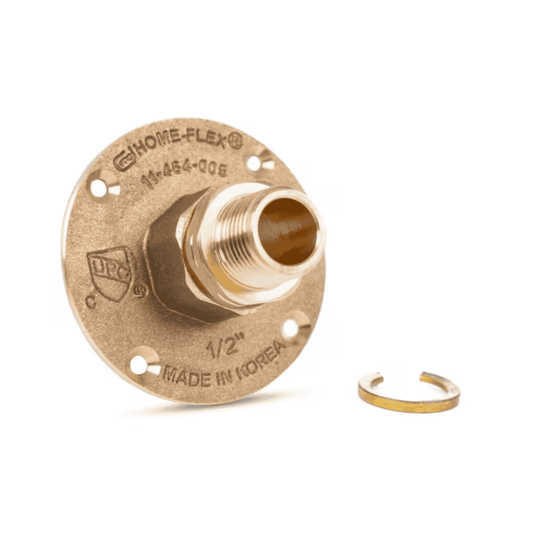 HOME-FLEX 11-464-005 1/2 in. CSST x 1/2 in. MIPT Brass Termination Flange