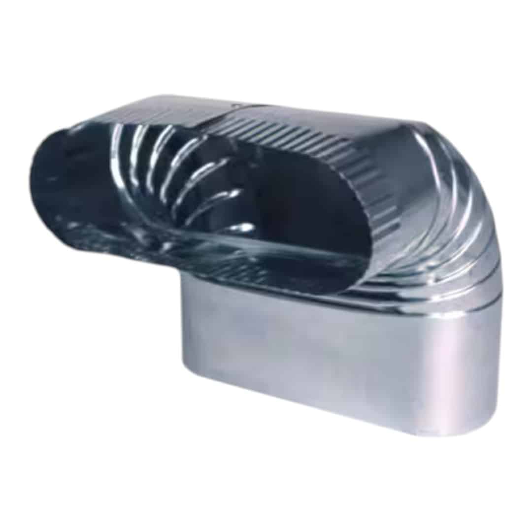 Master Flow OV90E6 6 in. x 9 in. 90-Degree Oval Vertical Elbow