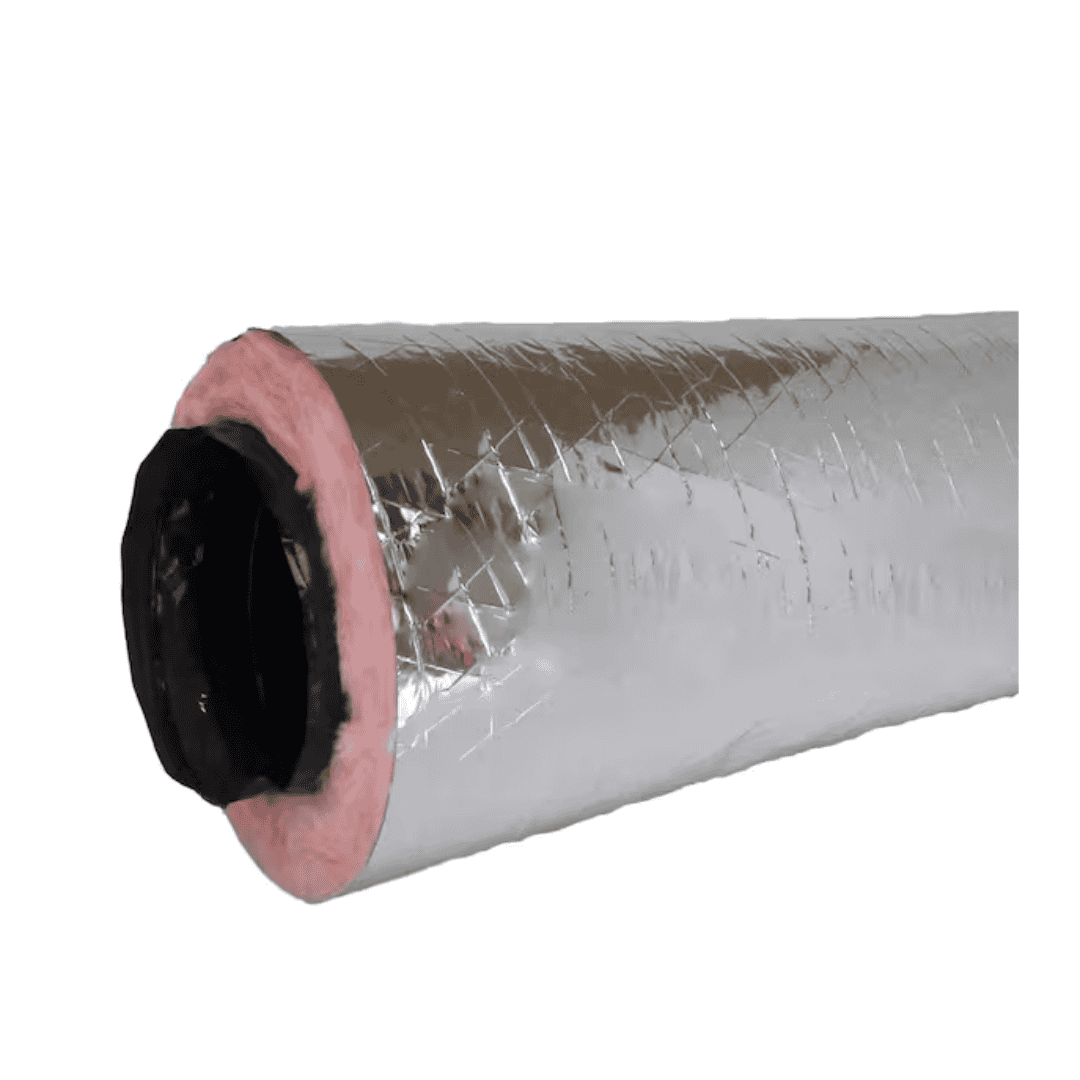 Everbilt 13602508E 8 in. x 25 ft. R6 Insulated Flexible Duct Silver Jacket