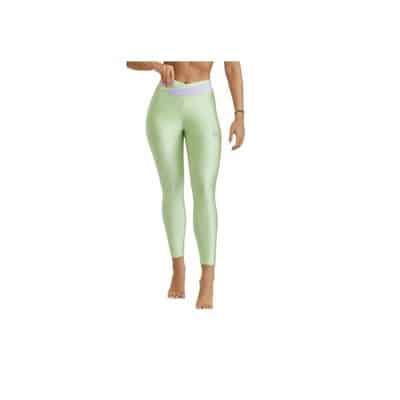 Cajubrasil Size M Crossover Athletic Leggings Pastel Green Light Purple