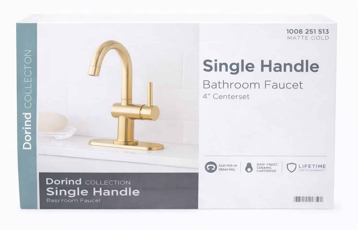 1008 251 513 Single Hole Single-Handle Deck Mount High-Arc Bathroom Faucet in Matte Gold