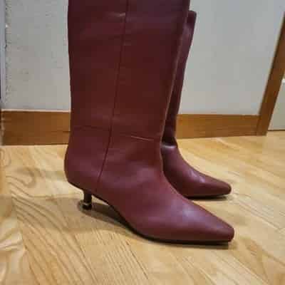 Kenneth Cole New York Meryl Mid-Calf Boot Size 5 M Kitten Heel Pointed Toe – New